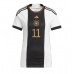 Cheap Germany Mario Gotze #11 Home Football Shirt Women World Cup 2022 Short Sleeve